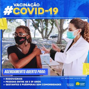 Agendamento: pessoas de 48 a 59, gestantes, rodoviários e puérperas