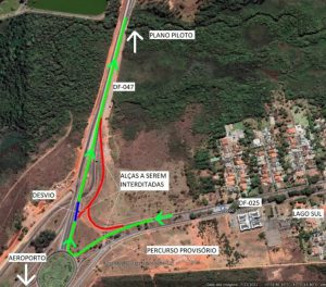 Novo desvio na Estrada Parque Aeroporto a partir de terça (28)
