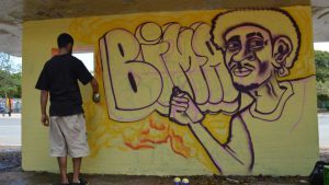 Grafite muda a paisagem da W3 Sul