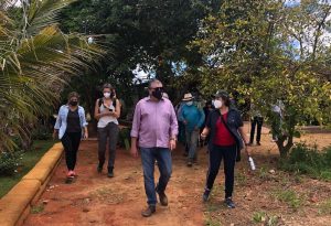 Parceiros visitam projeto de agrofloresta desenvolvido pelo GDF