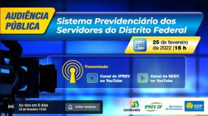 Iprev fará audiência pública sobre previdência do GDF