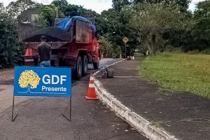 Região do Lago Norte recebe limpeza e tapa-buracos