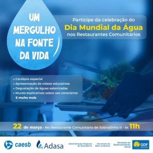 Restaurantes comunitários celebram o Dia Mundial da Água
