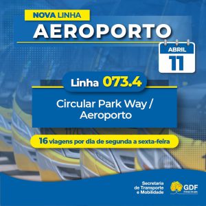 Mais uma linha de ônibus para quem vai do Park Way ao aeroporto