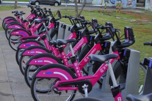 Uso das bikes rosa cresce 60% no DF em cinco meses de funcionamento