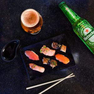Comida japonesa também combina com cerveja