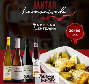 Noite de jantar harmonizado na Taberna Lusitana