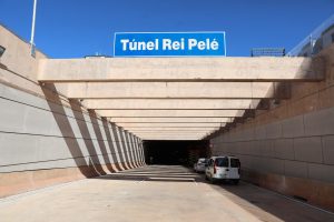 Túnel Rei Pelé recebe visita da imprensa local