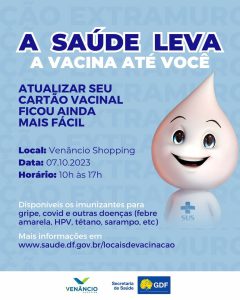Multivacinação para crianças e adultos no Venâncio Shopping