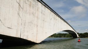 Ponte Honestino Guimarães é reforçada com novos cabos de protensão