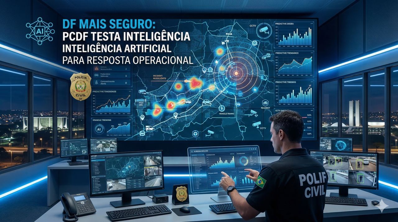 Segurança pública do DF testa projetos de inteligência artificial para ampliar resposta operacional