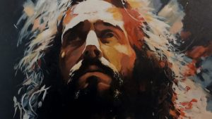 Exposição “Faces de Cristo” transforma a praça de alimentação do Venâncio Shopping em ateliê de pintura ao vivo